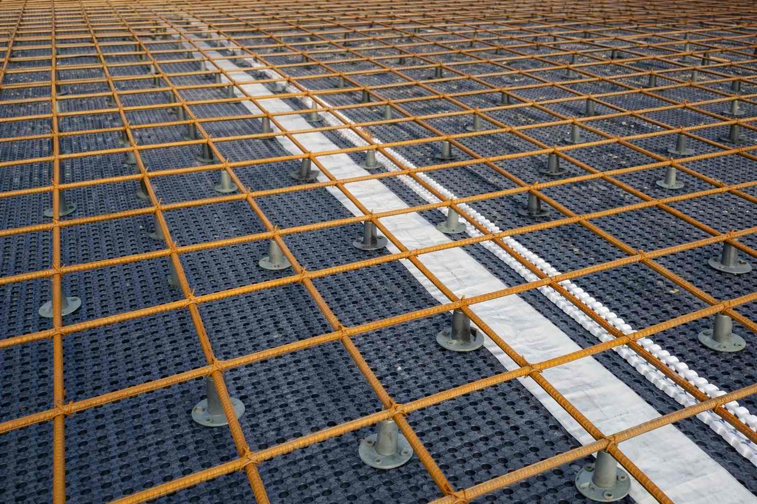 Армирование бетонной площадки